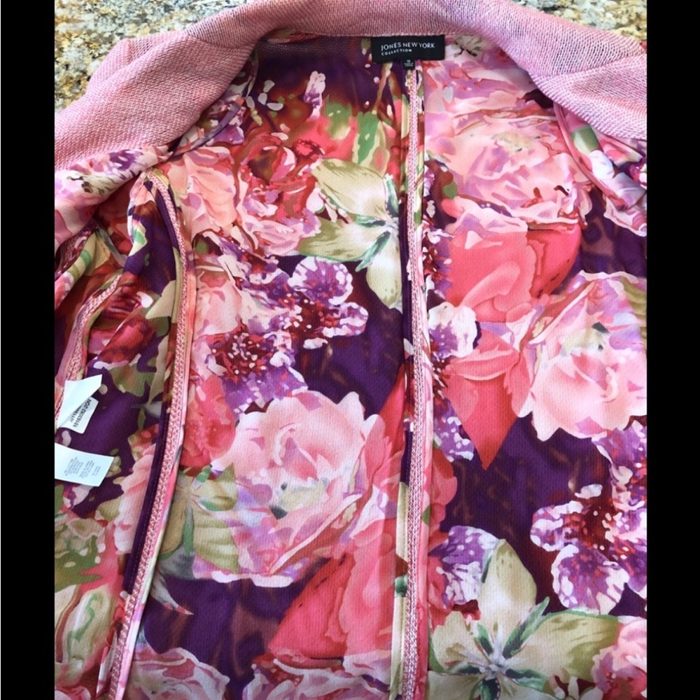 Pink Fringe-Trim Lightweight Spring/Summer Jacket - Picture 3 of 3